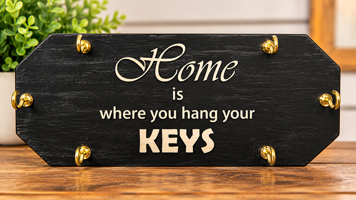 Home Is Where You Hang Your Keys – Handmade Wooden Key Holder