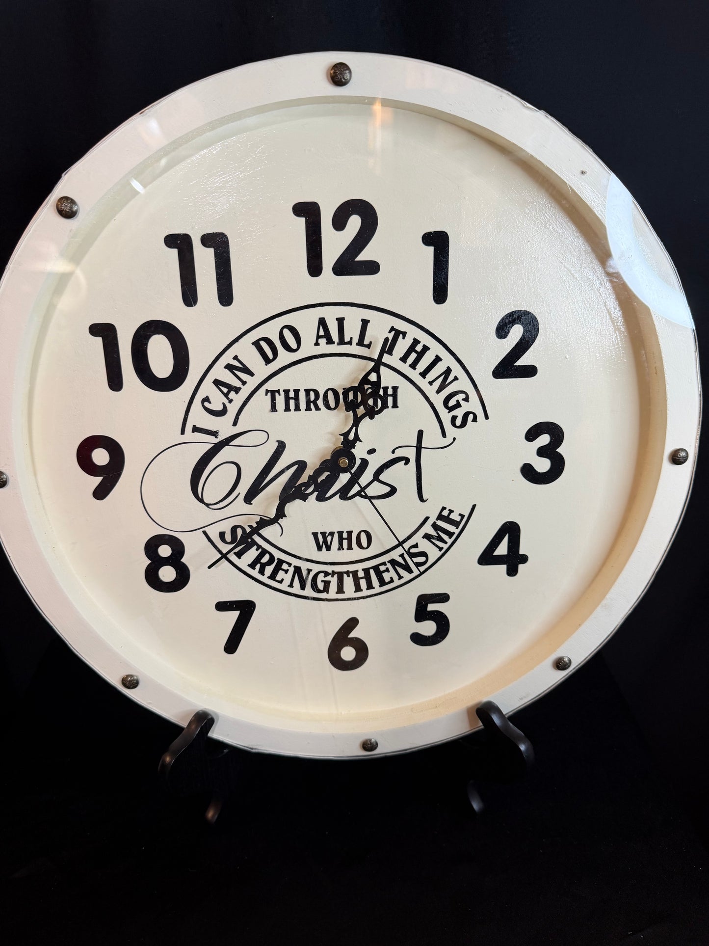 🤍🕰️ “I Can Do All Things” Scripture Clock