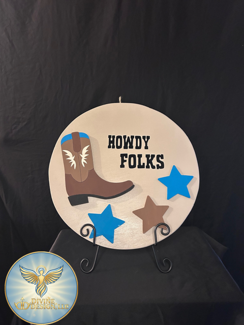 🤠✨ HOWDY FOLKS Western Wall Sign ✨🤠