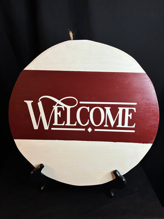 🤍✨ The Maroon & White Welcome Board