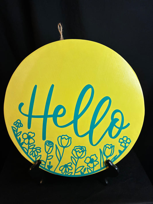 💛🌿 The Hello Floral Meadow Sign