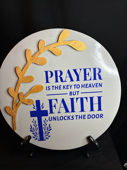 🕊️💙 The Faith & Feather Prayer Sign
