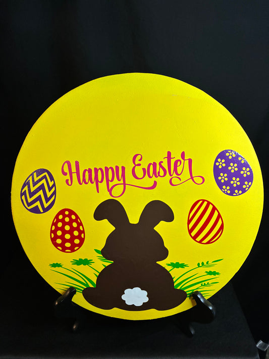 🌼🐰 The Happy Easter Bunny & Eggs Sign