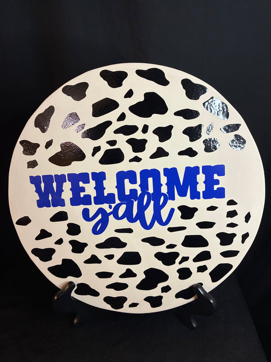💙🐆 The Cheetah Chic Welcome Y’all Sign