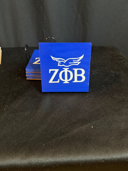 💙🕊️ The Zeta ZOB Dove Coaster Set — Square Edition (Set of 4)
