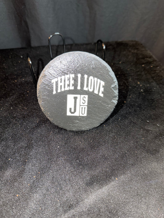 🖤💙 The JSU “Thee I Love” Granite Coaster Set (Set of 4)