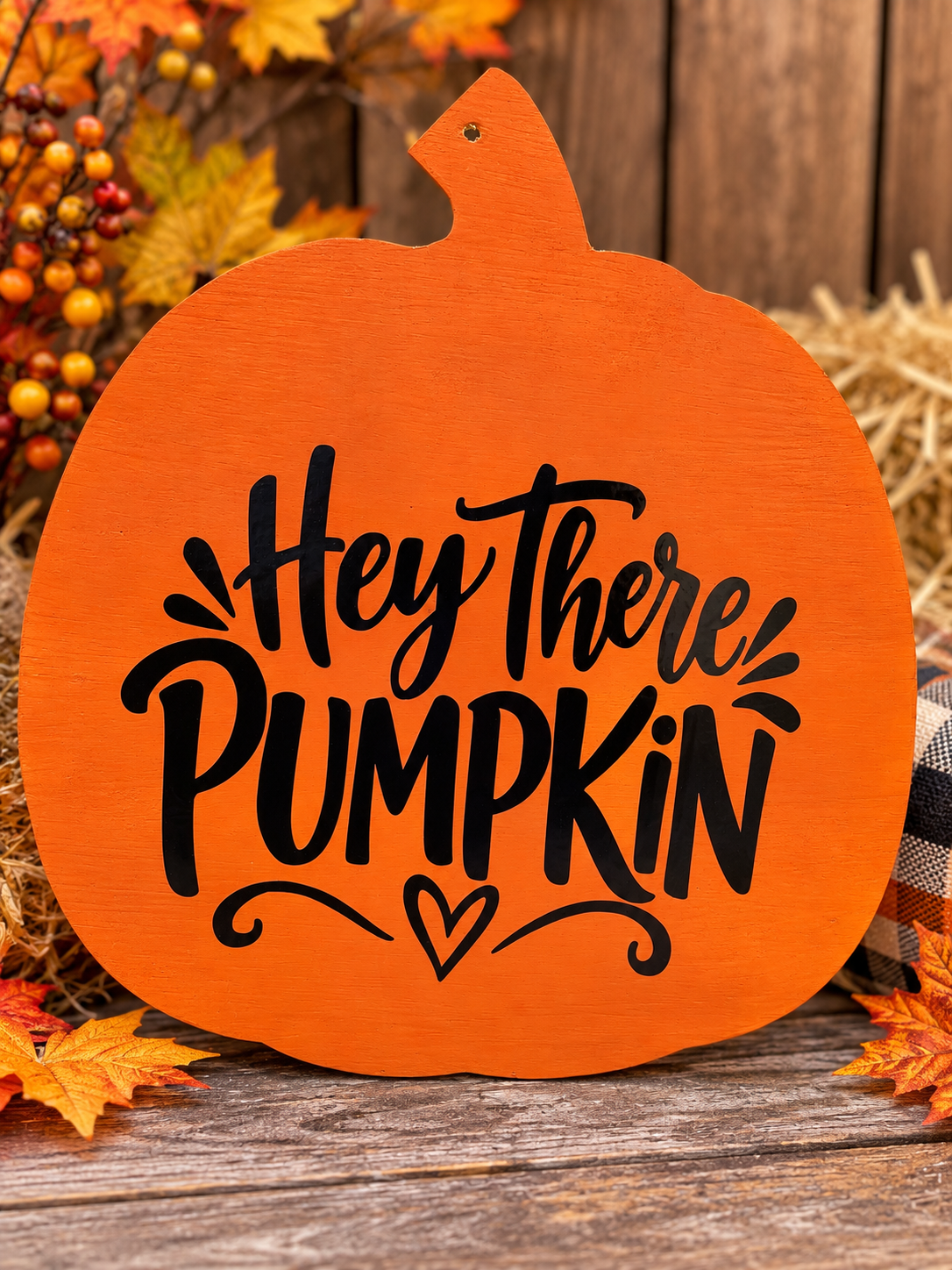 Hey There Pumpkin – Handmade Fall Door Hanger